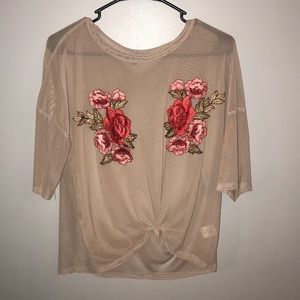 Mesh Floral Top